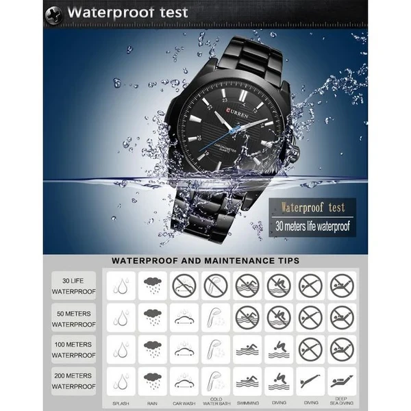 Men Top Brand Stainless Steel Big Dial Watches 2