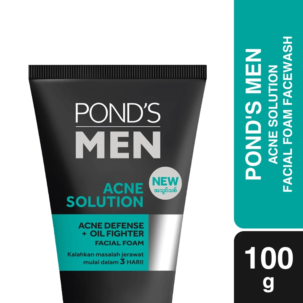 Pond's Men Acne Solution Facewash Facial Foam-100g 0