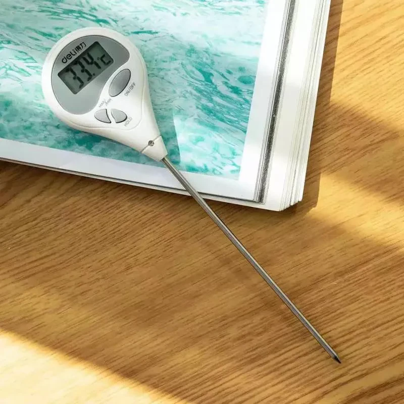 Xiaomi Deli Electronic Pen Test Thermometer Stainless Steel Temperature Meter 1