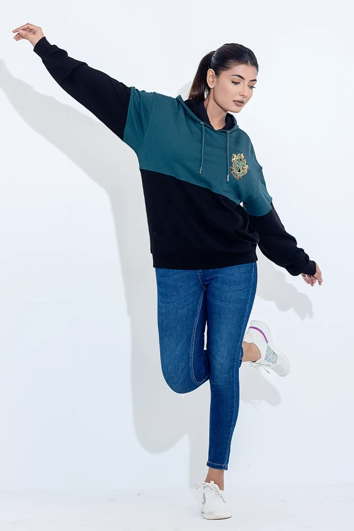 Drop Shoulder Embroidered Hoodie 2