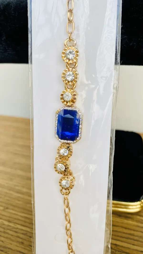 Get Ocean Blue Gem Stone Bracelet for Girls 2