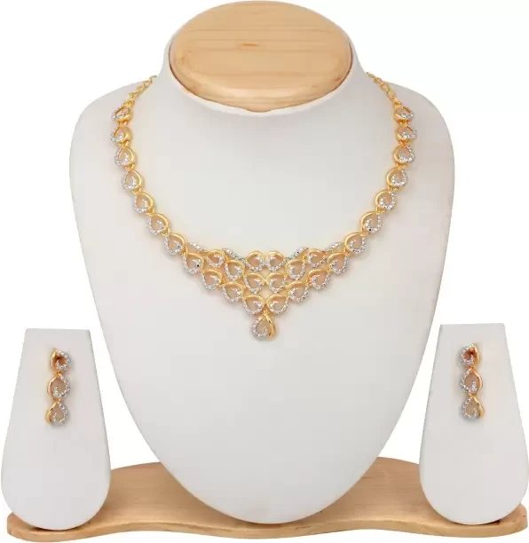 Alloy Gold-Plated Gold Jewellery Set