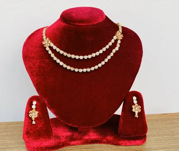 Buy Double Layer Gold Plated Weeding Jewellery Set 2