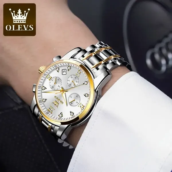 Get Olevs Stainless Steel Watch- 2858 0