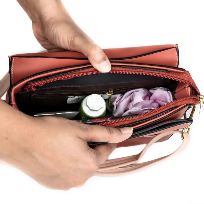 Caroline Raspberry Shoulder Bag 3