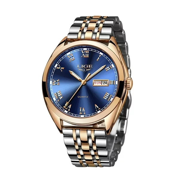 LIGE 9904 Stainless Steel Quartz Watch 2