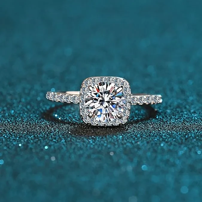 American Diamond Cut Stone Engagement Ring 0