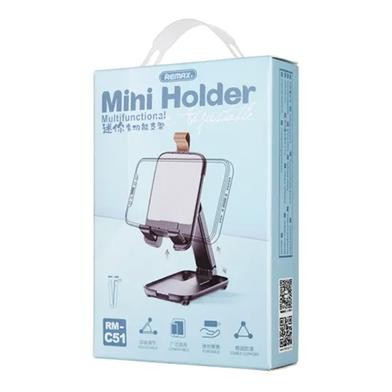 Get Remax RM-C51 Multifunctional Mini Desktop Stand Black-White-Pink 2