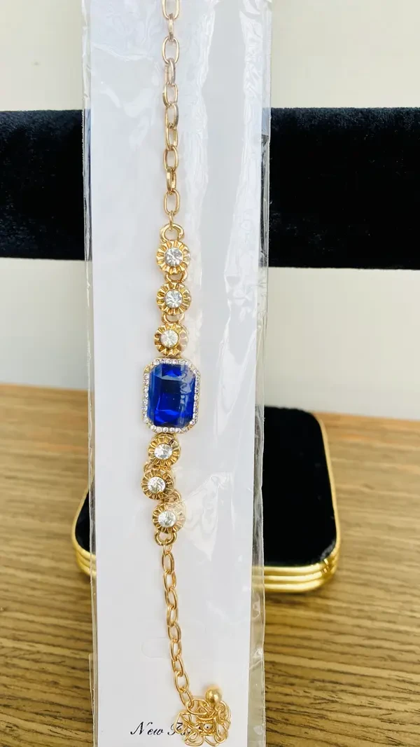 Get Ocean Blue Gem Stone Bracelet for Girls 1