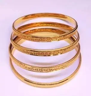 Desi Traditional Gold Plated Bangles 4 Pcs Set