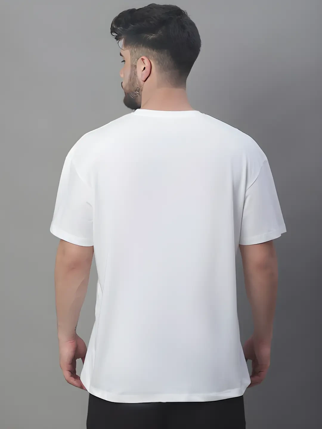 Premium White Solid Drop Shoulder 1