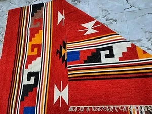 Red Satronji Floor Mat 1