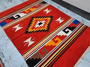Red Satronji Floor Mat 2