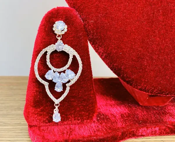 Get American Diamond Stone Earring for Women 2