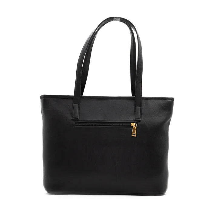 Bella Black Leather Women's Tote Bag 2