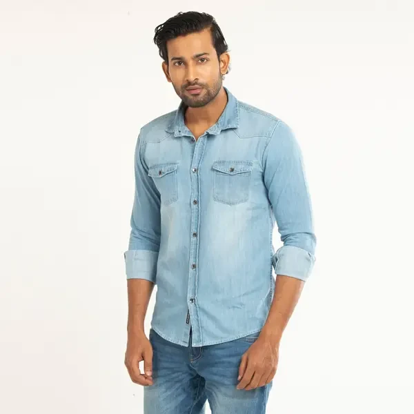 Casual Super Light-Denim Shirt