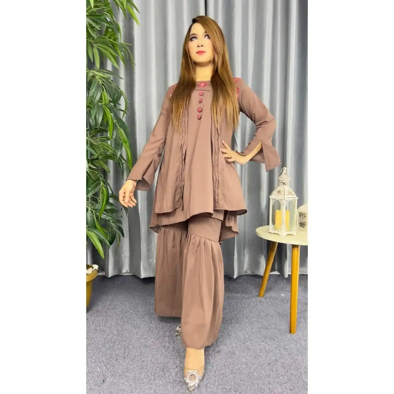 Traditional Style Short Kurti & Garara Set