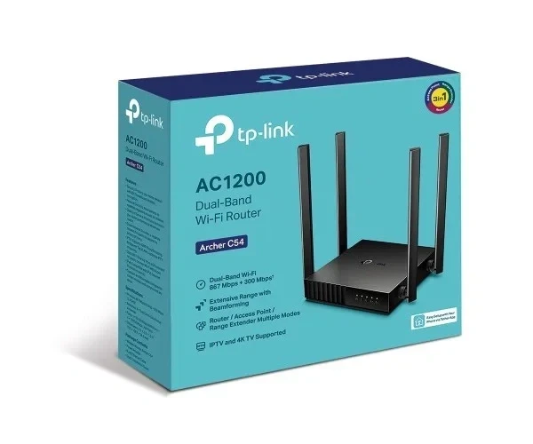 Buy TP Link Archer C54 Dual Band 4 Antennas Wi Fi Router- C54 AC1200 7