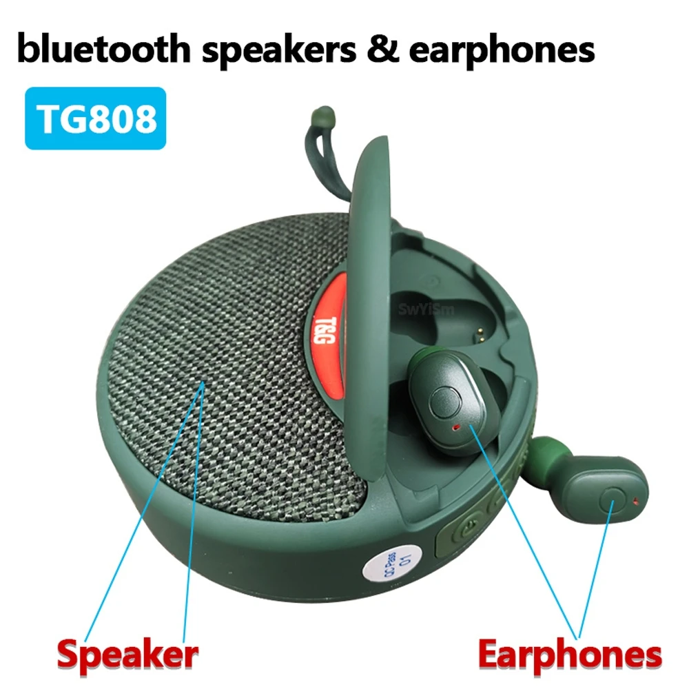 T&G TG808 2 In 1 Bluetooth Speaker With Wireless Headphone 2
