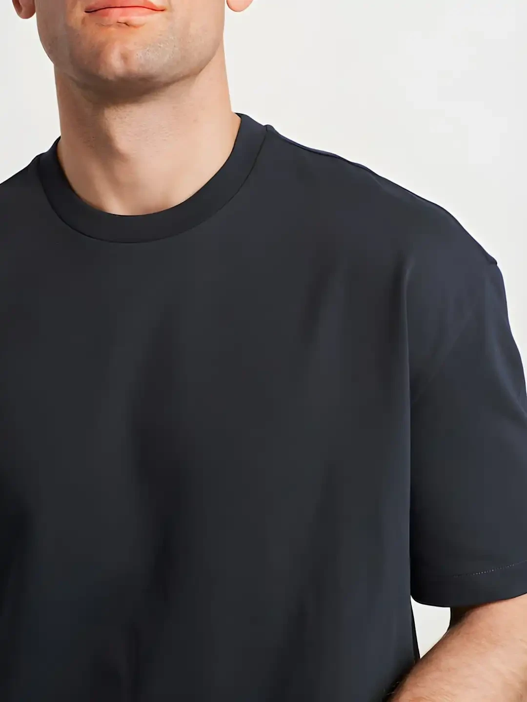 Premium Black Solid Drop Shoulder 3