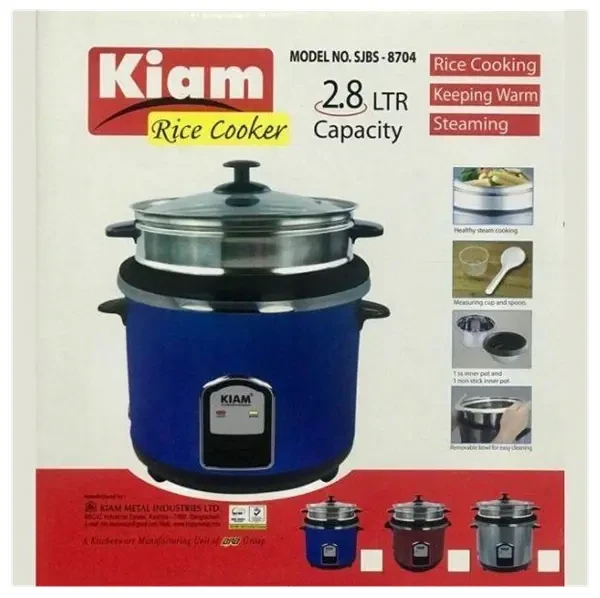 Buy Kiam Rice Cooker 2.8 Liter Stainless Steel SJBS-704 1