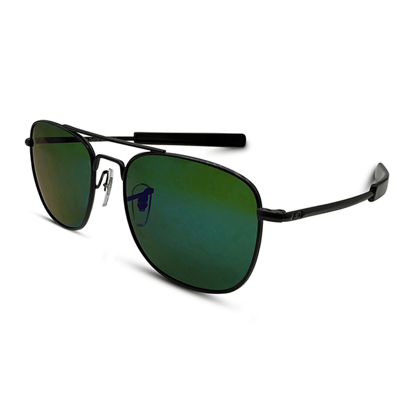 AO Black Frame Bottle Green Color Sunglasses For Men's