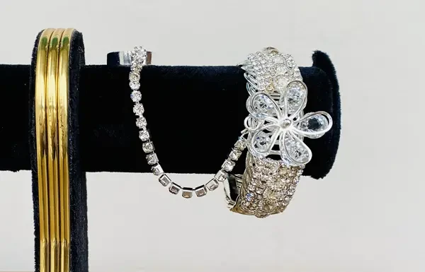 Buy Silver Color Premium Quality 2 in 1 Bangles with Ring 4