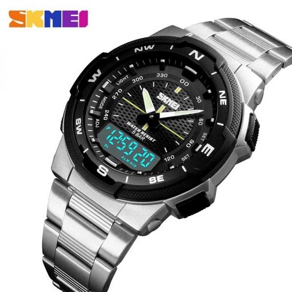 SKMEI 1370  Waterproof Stainless Steel Wrist Watch 0