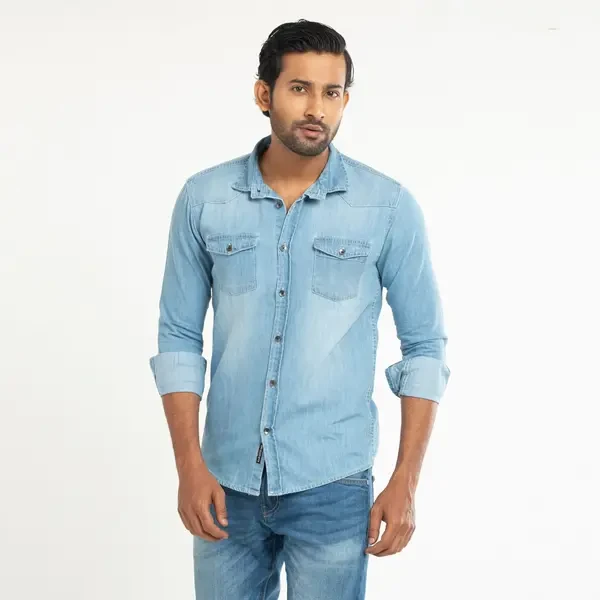 Casual Super Light-Denim Shirt 1