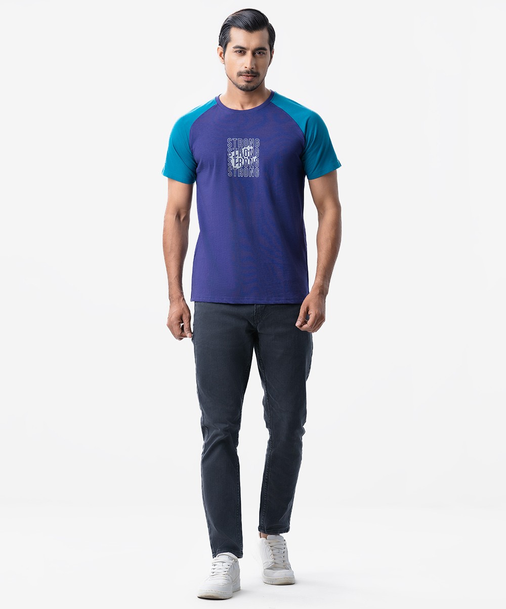 Slim Fit Blue Color T-Shirt 1