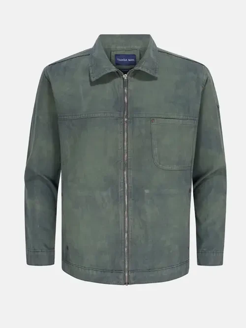 Wind Rock Green Cotton-Polyster Jacket
