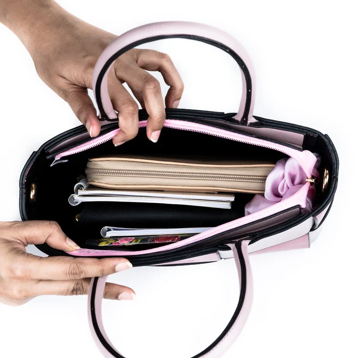 Gridline Glamour Lavender Shoulder Bag 2