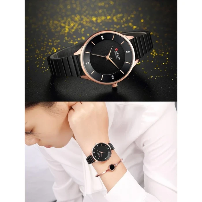 Curren Black Color Ladies Watch 2
