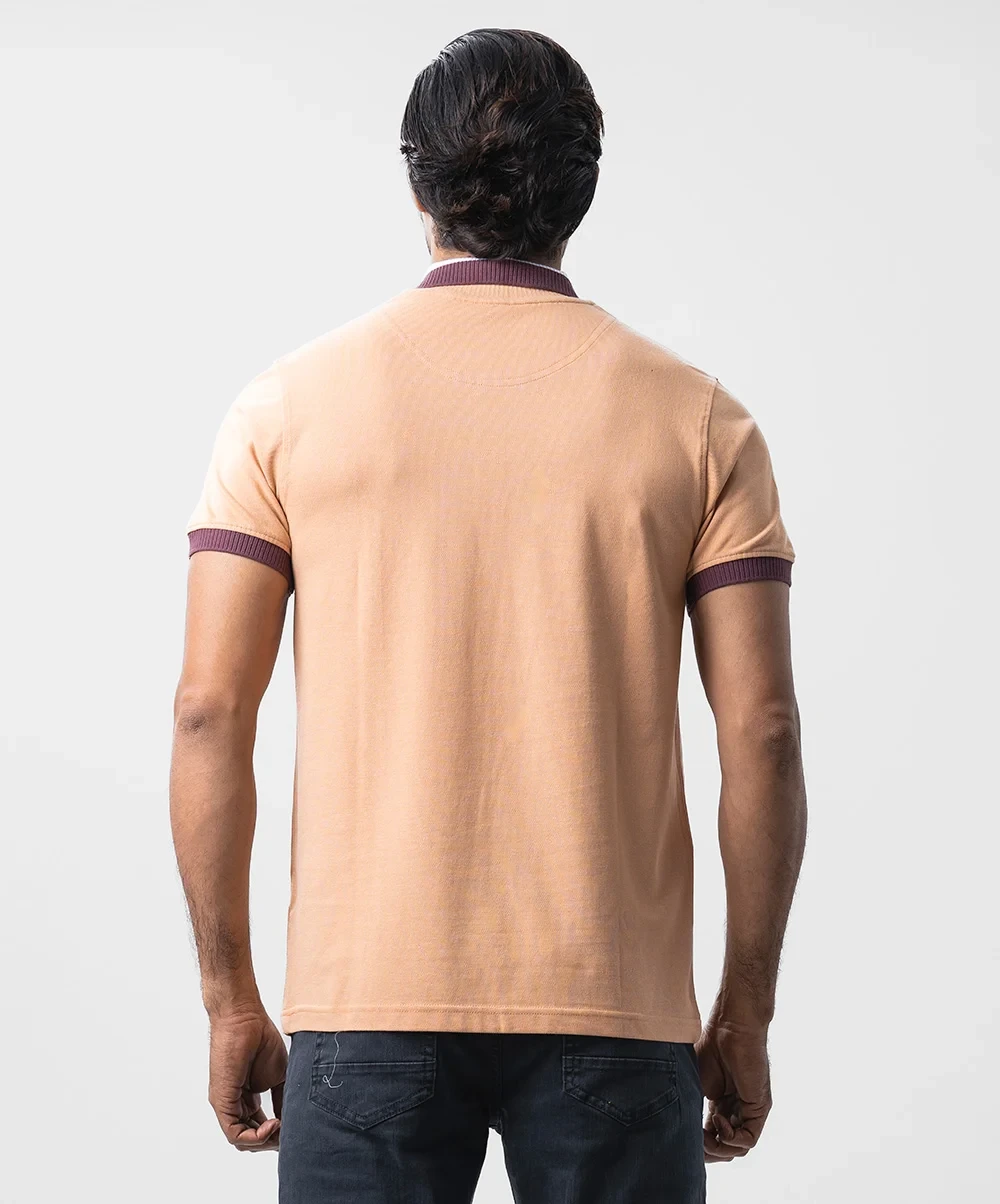Brown Color Short Sleeve Polo 0