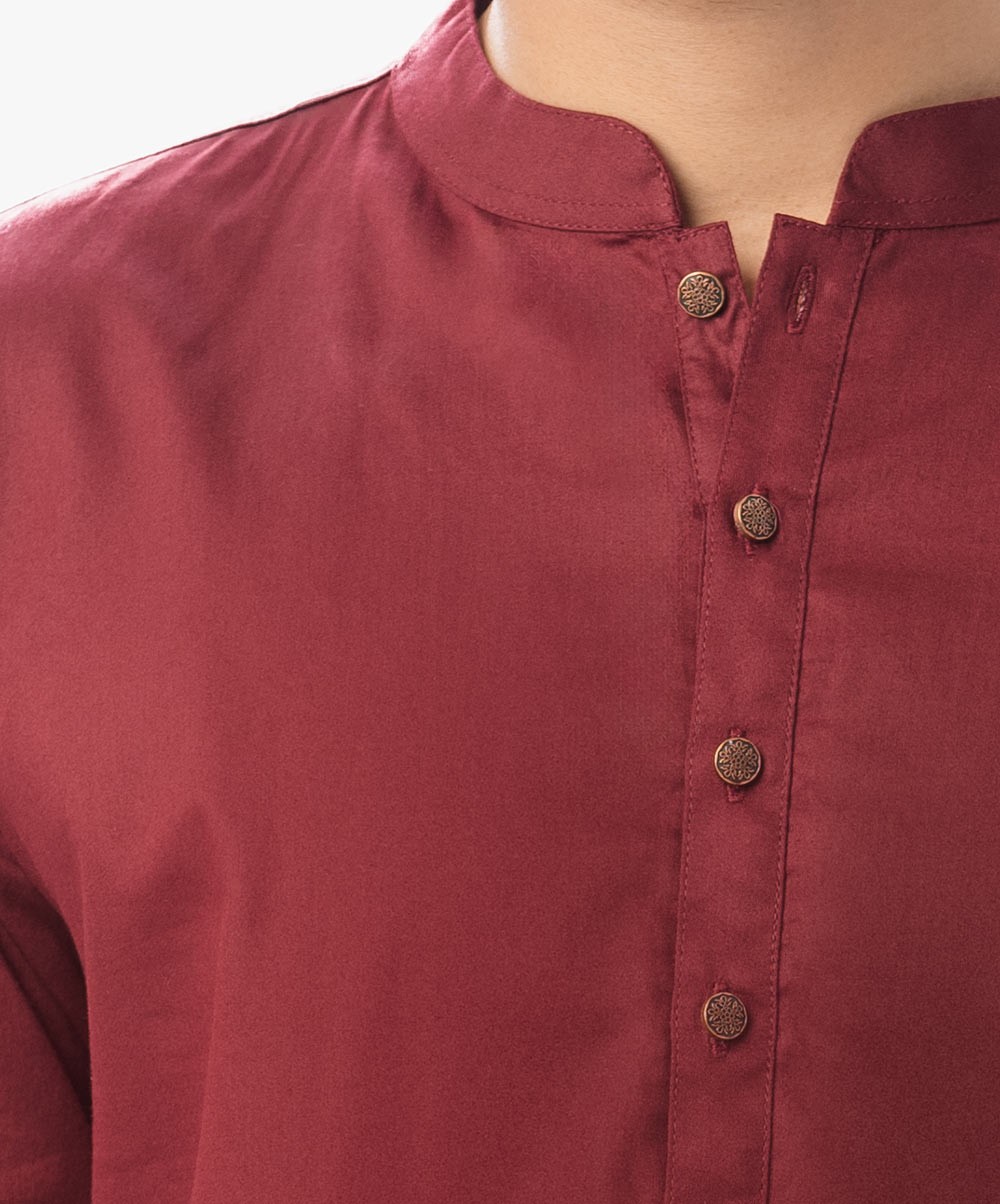 Red Color Semi Fitted Panjabi 2