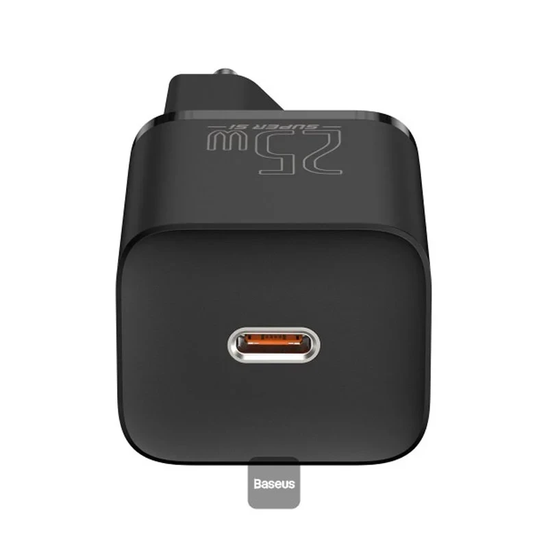 Baseus Super Si Quick Charger 1C 25W EU Sets Black (Type C To Type C Cable) 2