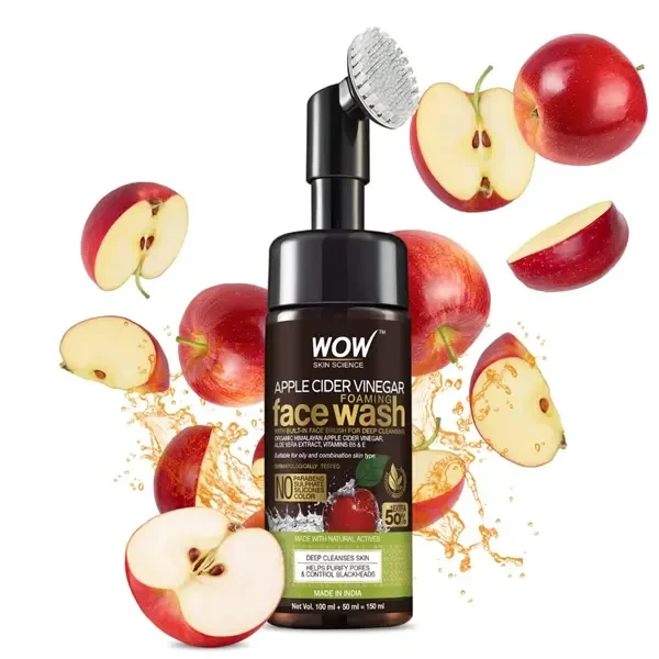 Wow Skin Science Apple Cider Vinegar Foaming Face Wash-150ml 0