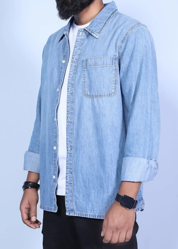 Long Sleeve Stylish Denim Shirt