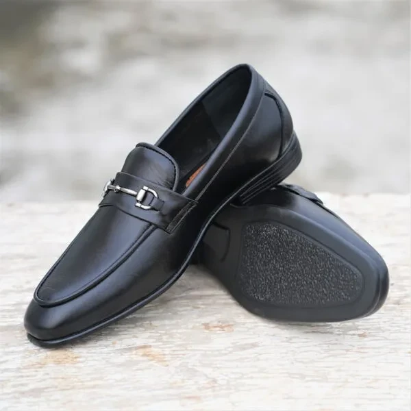 Horsebit Leather Men's Formal Shoe-Black 2