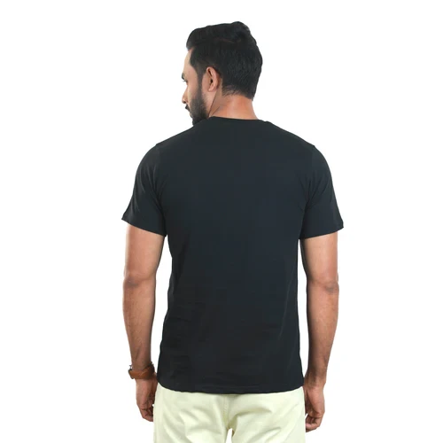 Screen Print Solid Color Men's T-Shirt 1