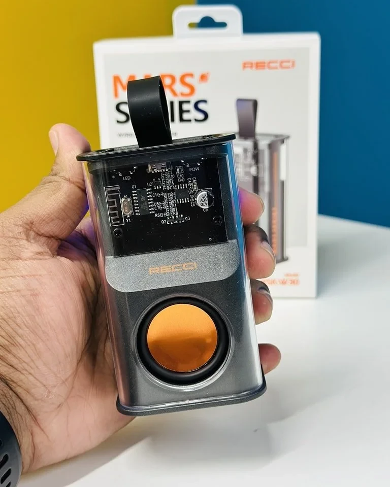 Recci RSK W30 Transparent Speaker With RGB Light 5