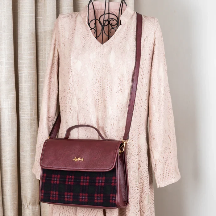 Refined Retro Maroon Shoulder Bags For Girls 0