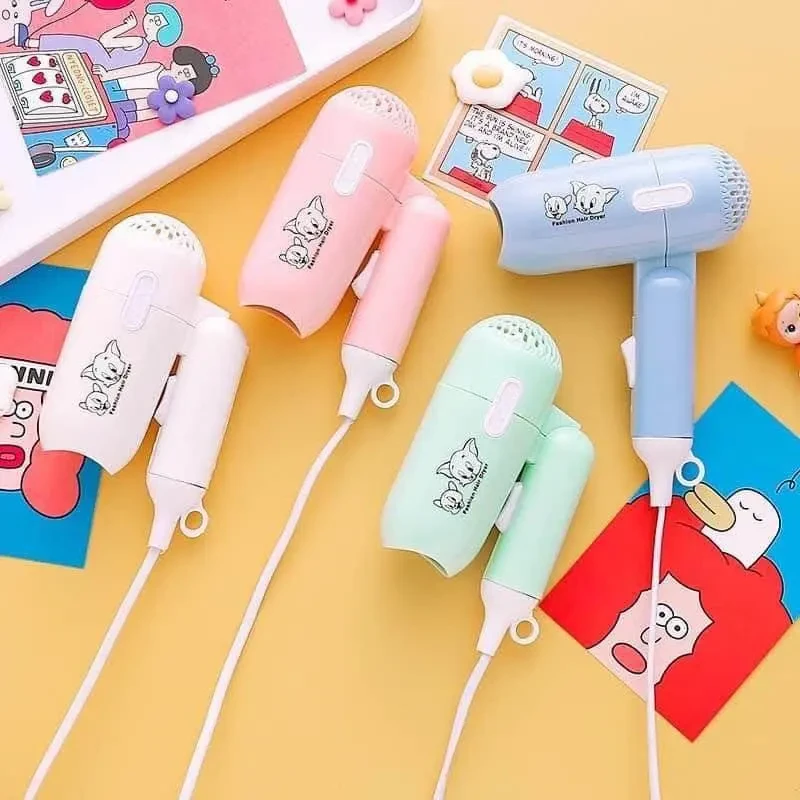 Mini Cartoon Foldable Hair Dryer 0