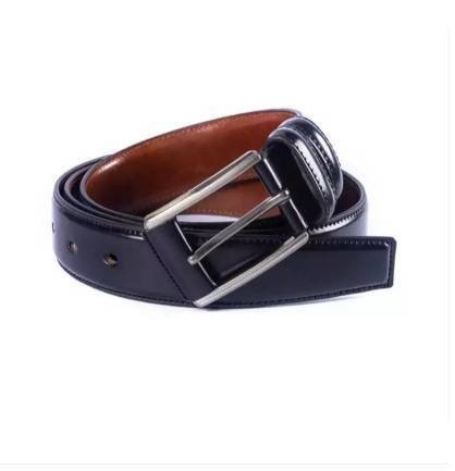 Black Leather Formal Belt For Men 1