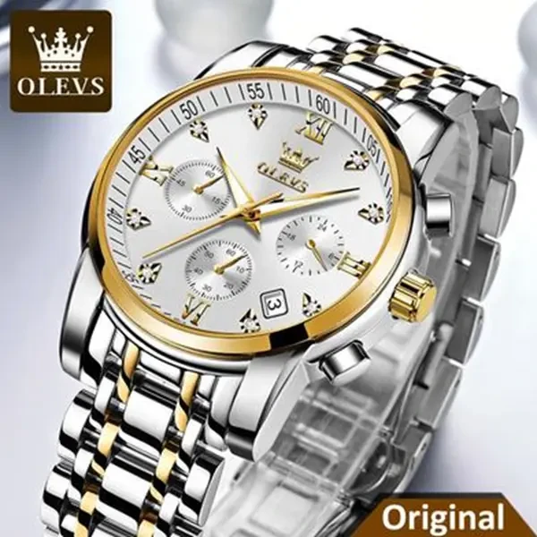 Get Olevs Stainless Steel Watch- 2858