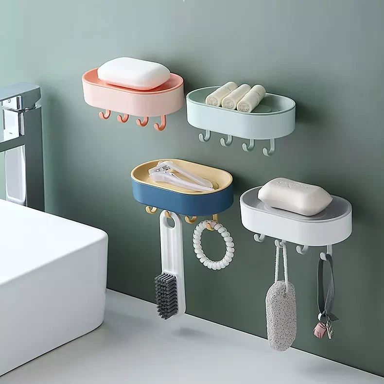 Adhesive Soap Holder With Hook