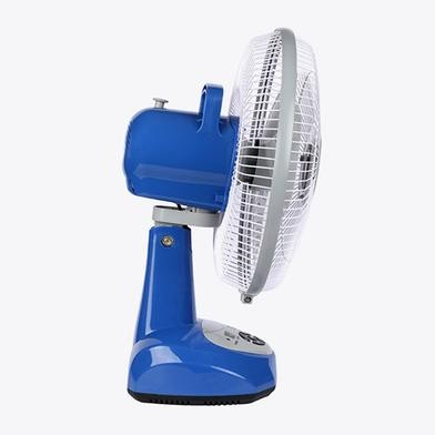 Buy Click Rechargeable Fan 12'' Blue Table Fan With USB Charger 0