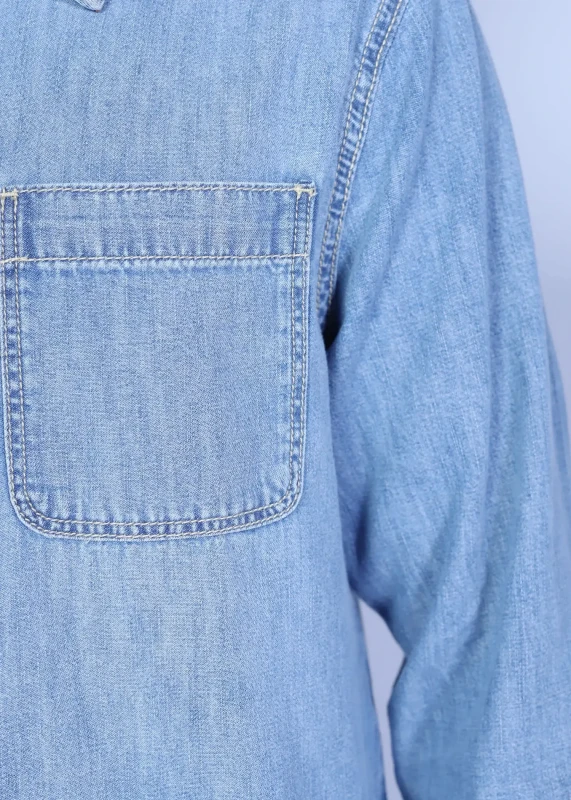 Long Sleeve Stylish Denim Shirt 0
