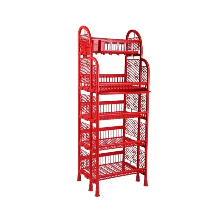 Buy RFL Kitchen Rack Classic Queen Kitchen Rack Red Color With 5 Steps Tray