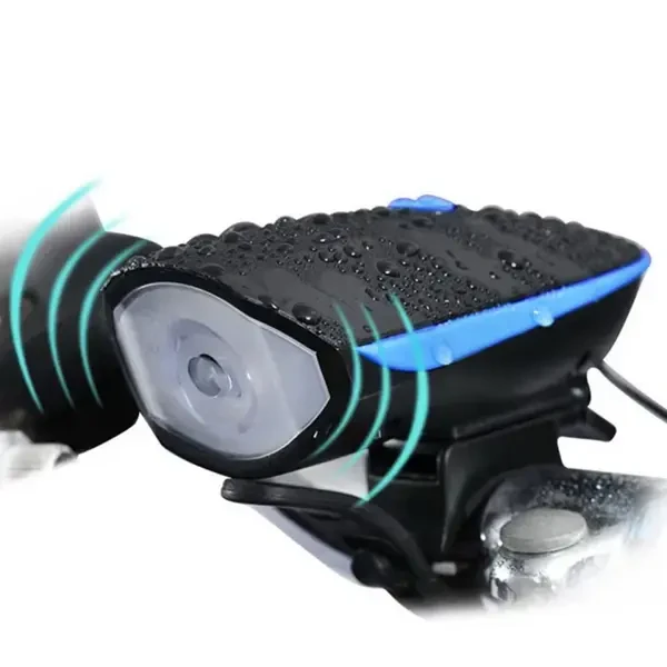 Get Waterproof and Rechargeable Bike Light with Horn 0